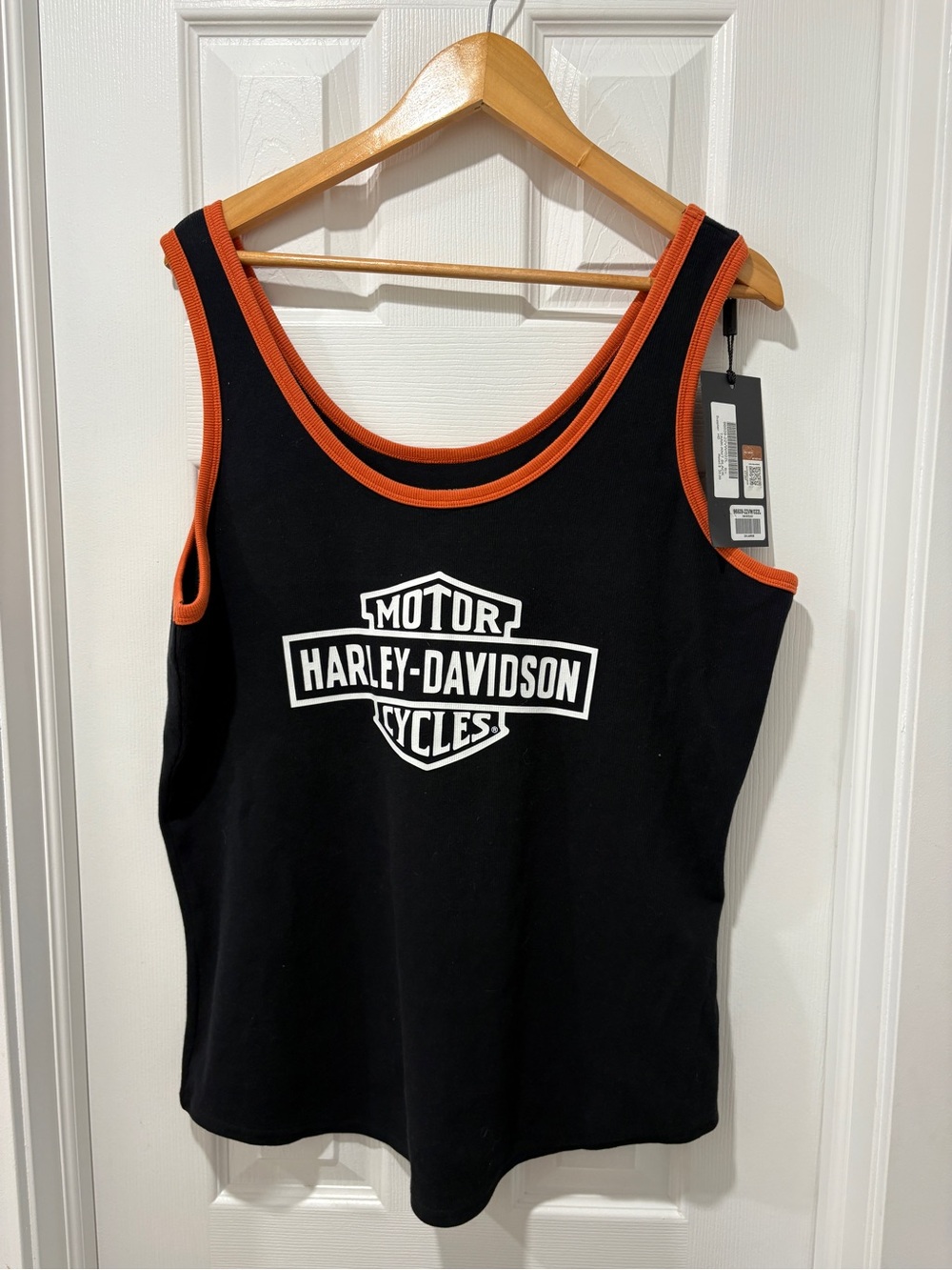 Harley-Davidson Women’s Black Tank Top with Orange Trim 2XL NWT